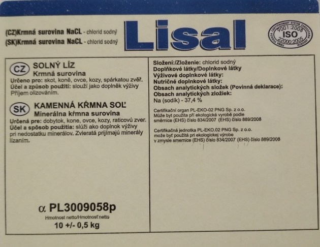 Soln&yacute; liz Lisal (10 kg) kostka